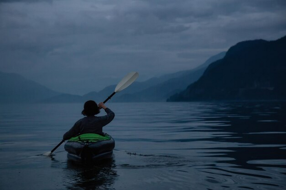 Kayaking in the dark